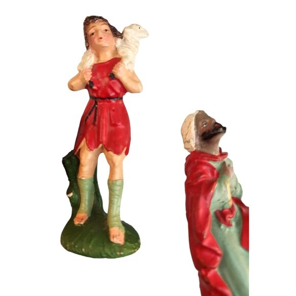 Italian Nativity Figurines Set Of 9 Intricate Details & Vibrant Colors - Picture 13 of 16